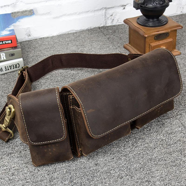Fanny pack pochette cuir vintage homme GLADIOR